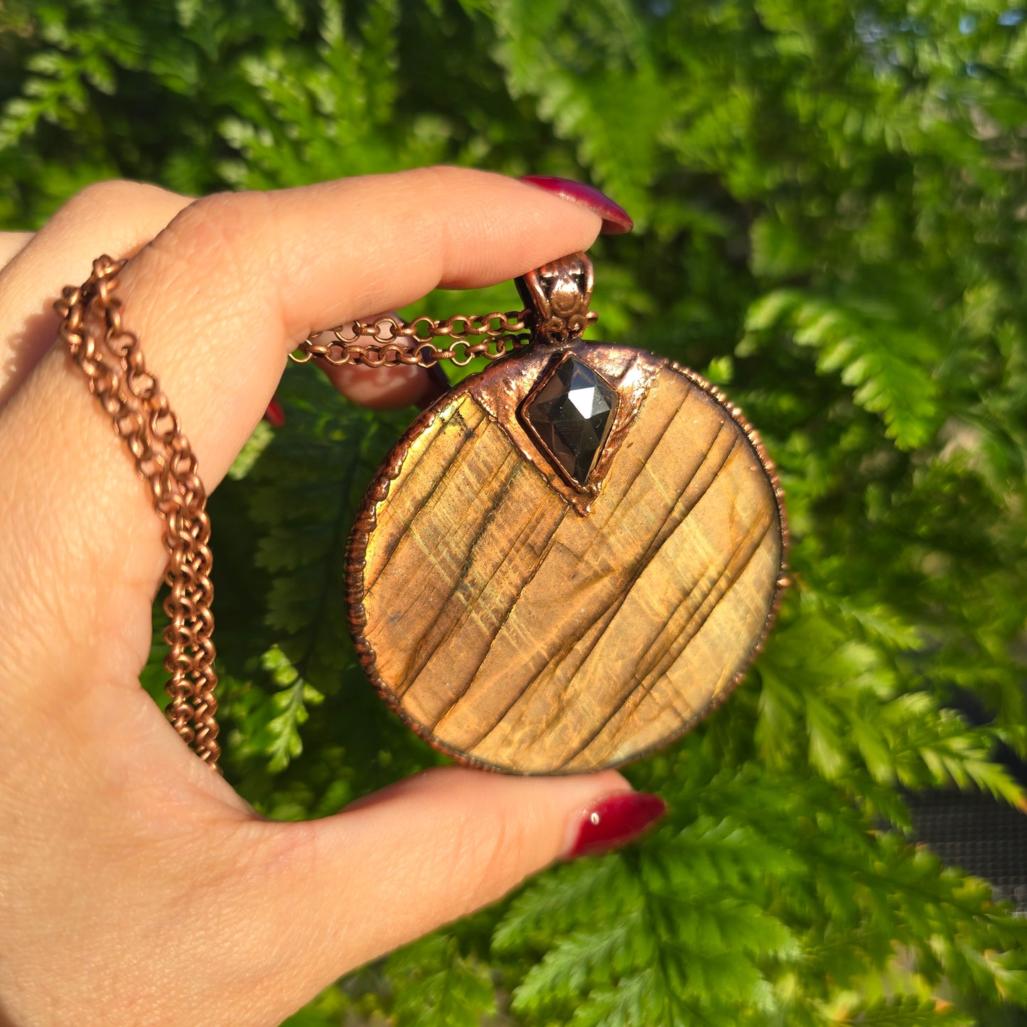Fire Collection - Large Labradorite & Hematite