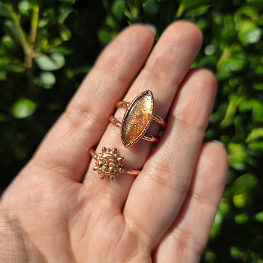 Summer Solstice Collection - Sunstone and Sunstone Rings
