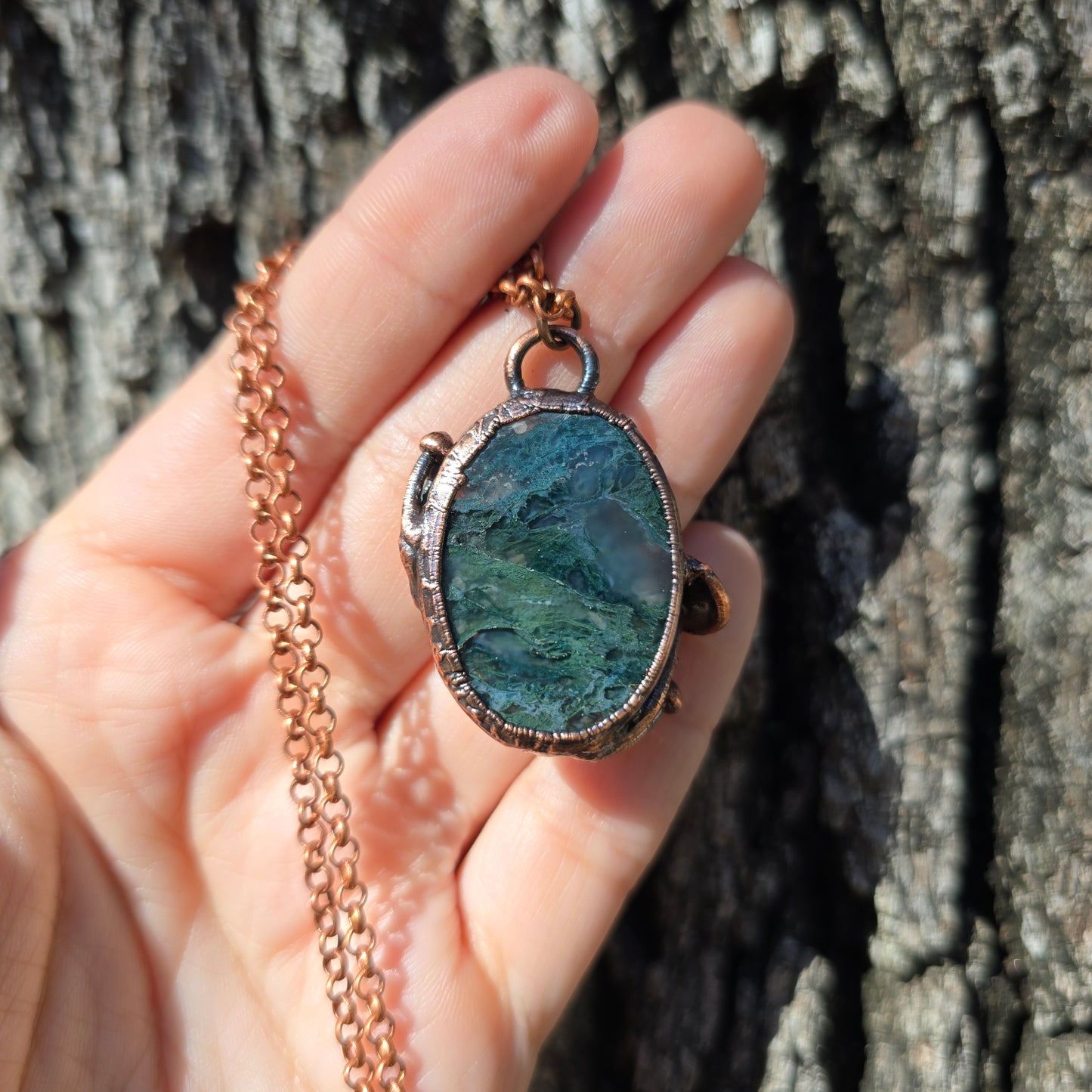 MUSHROOM - Moss Agate Necklace #2