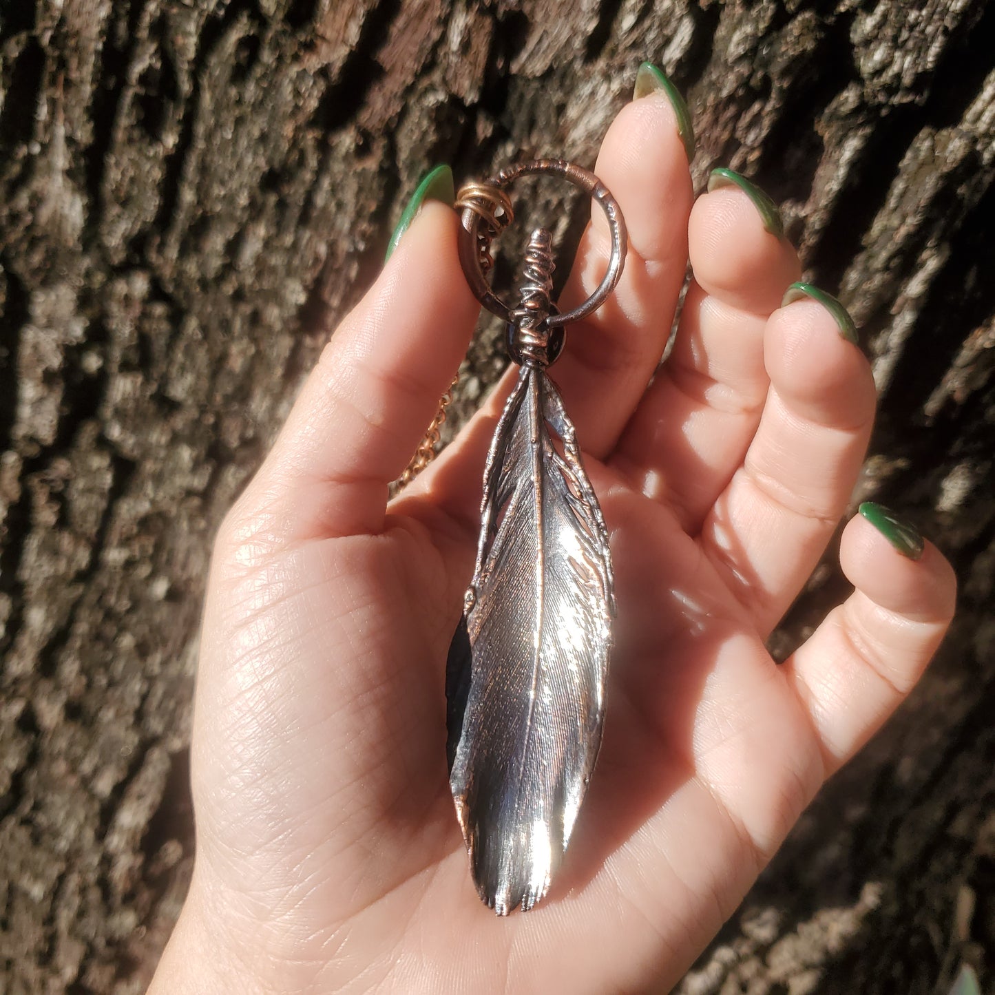 REAL Electroformed Macaw Feather #5