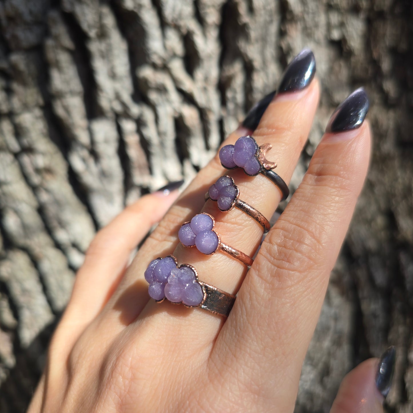 Grape Agate Rings