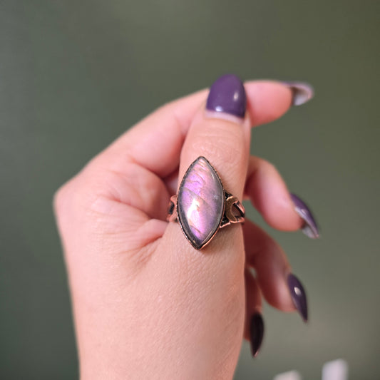Pink Labradorite Ring