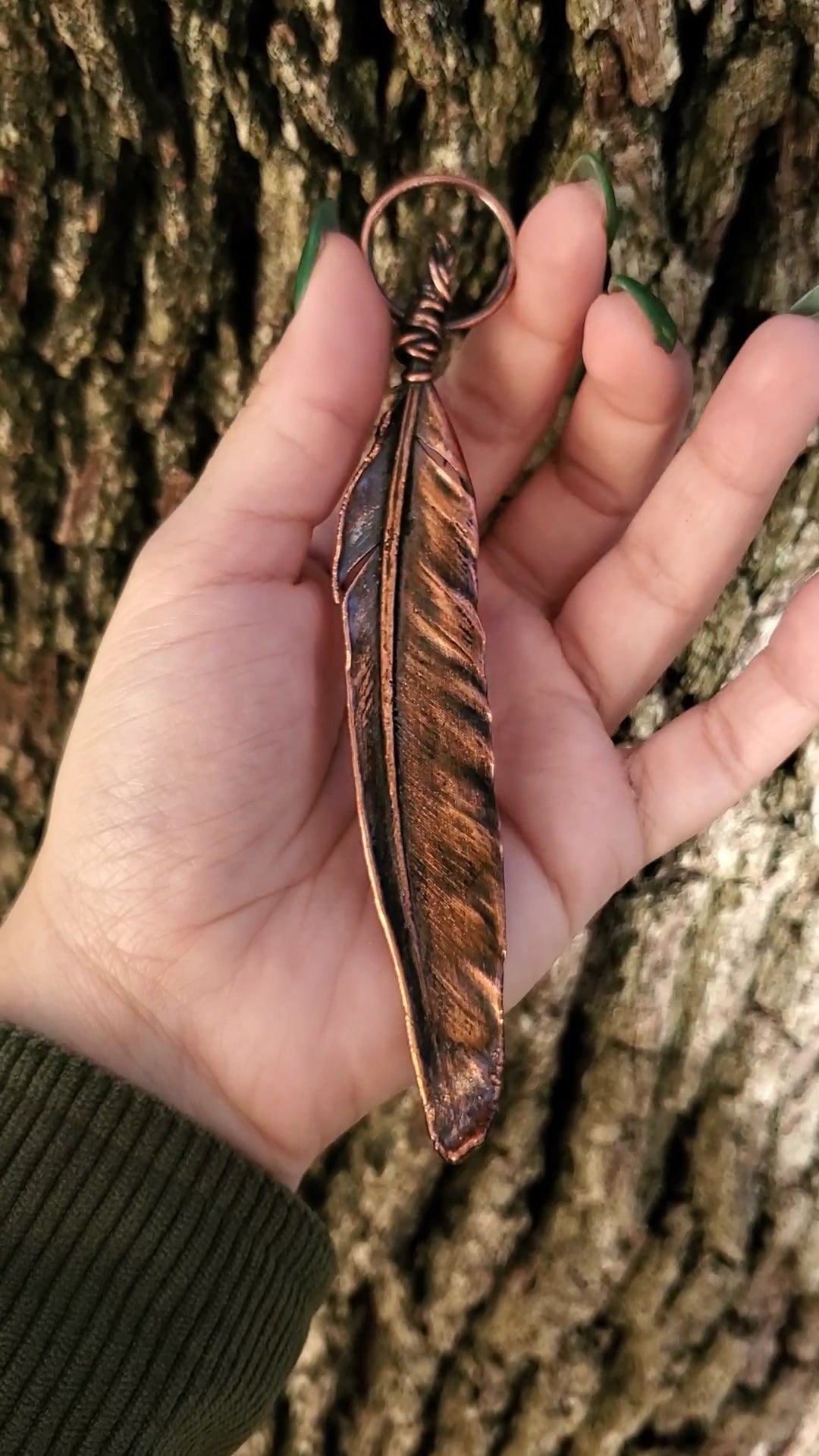 REAL Electroformed Feather
