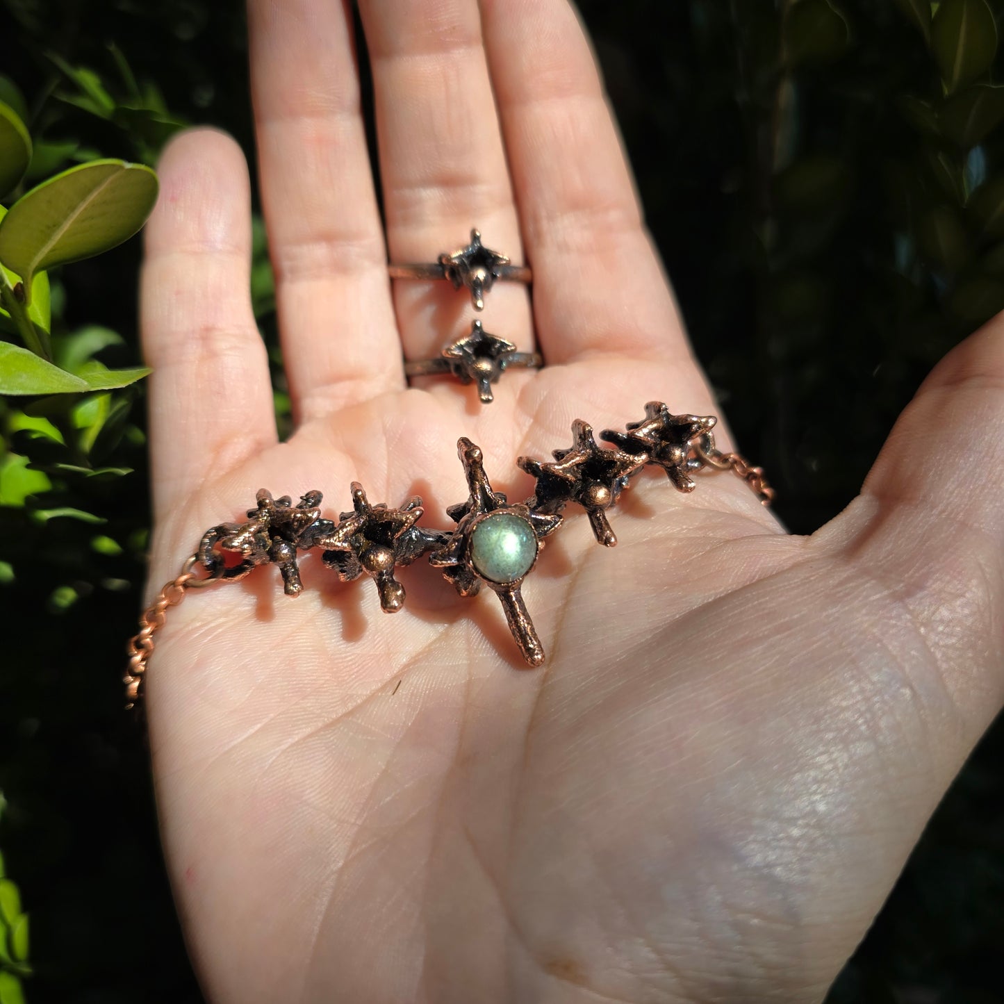 BONES - Labradorite Snake Vertebrae Necklace