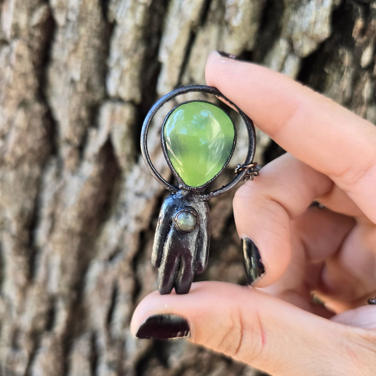 ALIEN - Prehnite Necklace