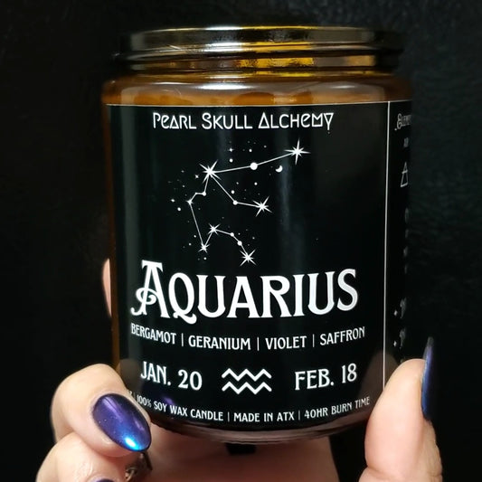 Aquarius Candle - Zodiac Collection