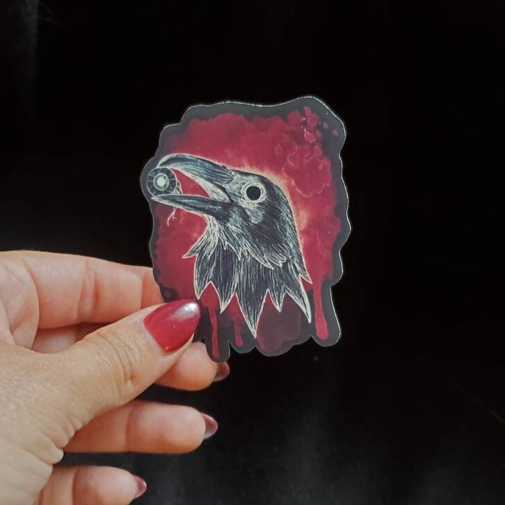 Red Raven Sticker